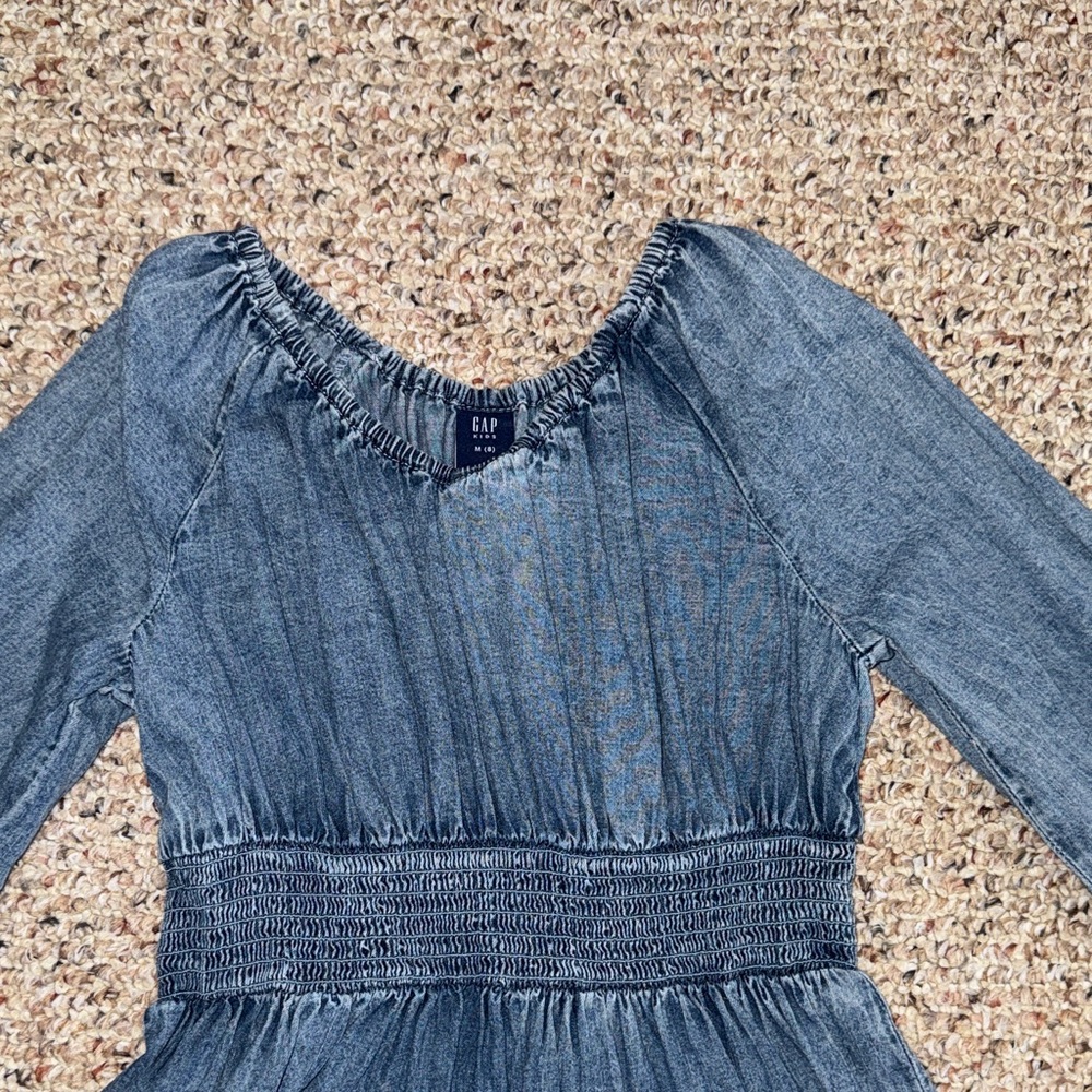 GAP Blue Denim Casual Kids Dress - Picture 3 of 9